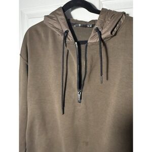 Uniqlo +J XL Green Dry Sweatshirt Half Zip Pullover Hoodie Minimalist Jil Sander